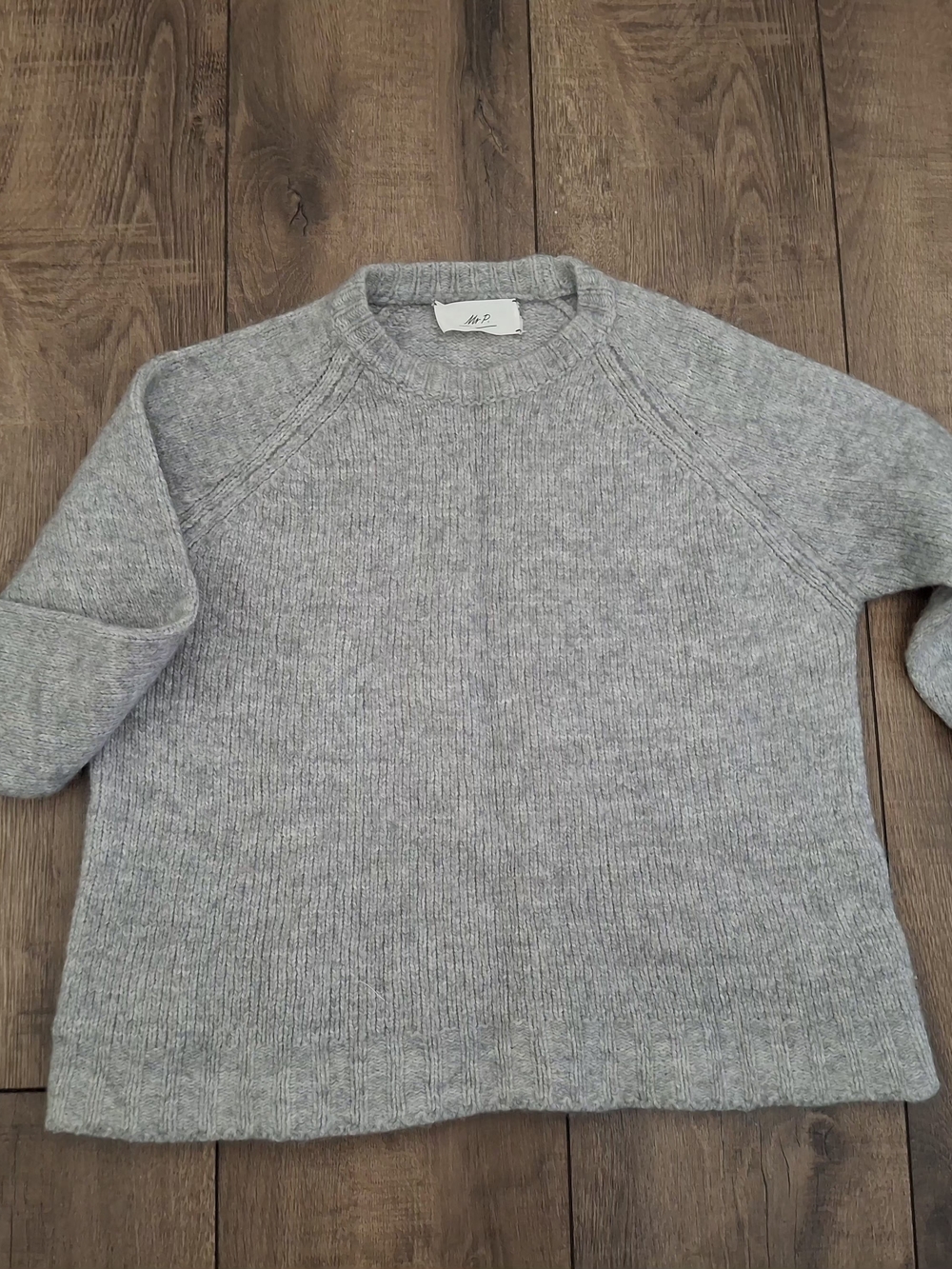 Mr. P Women's Grey Crewneck Pullover Sweater - Soft Everyday Knit